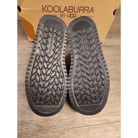 Koolaburra by UGG Burree Platform Slippers Womens Sz 11 Black Lined House Shoes - Picture 6 of 6